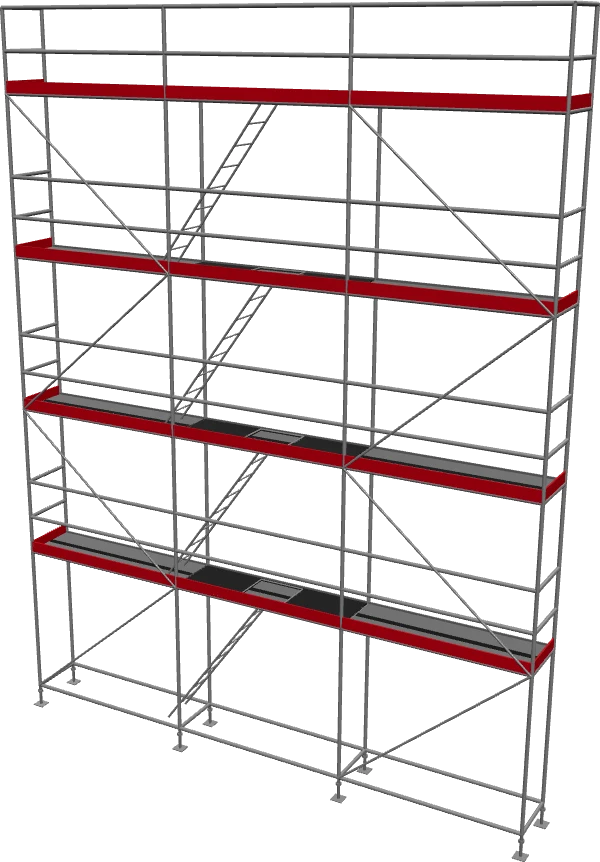 Wizualizacja 3D rusztowania PIN 74